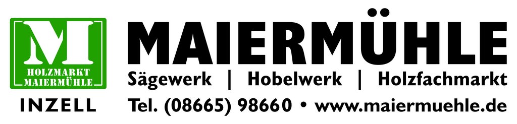 Logo und Kontaktdaten vom Holzmarkt und Sägewerk Maiermühle in Inzell